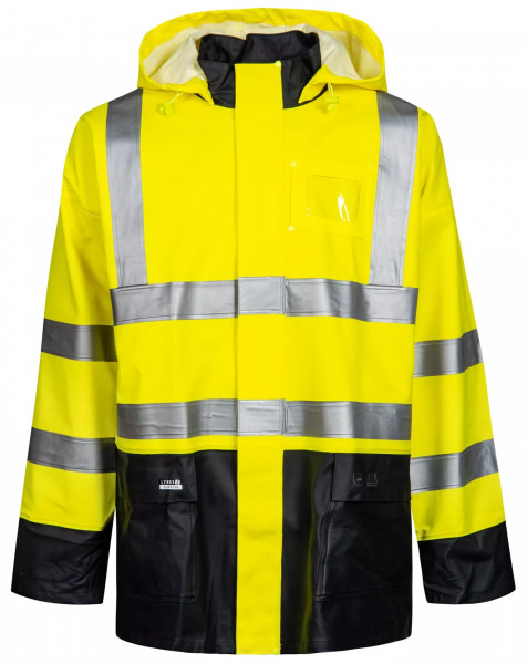 Regenjacke signalgelb/marine