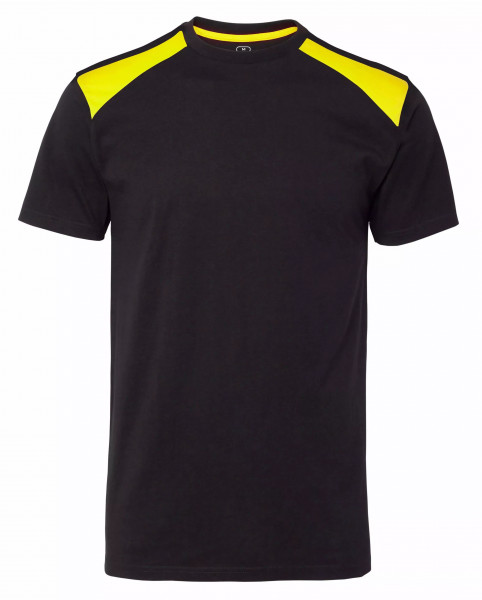 Wexman Baumwoll-T-Shirt Kontrast schwarz/gelb